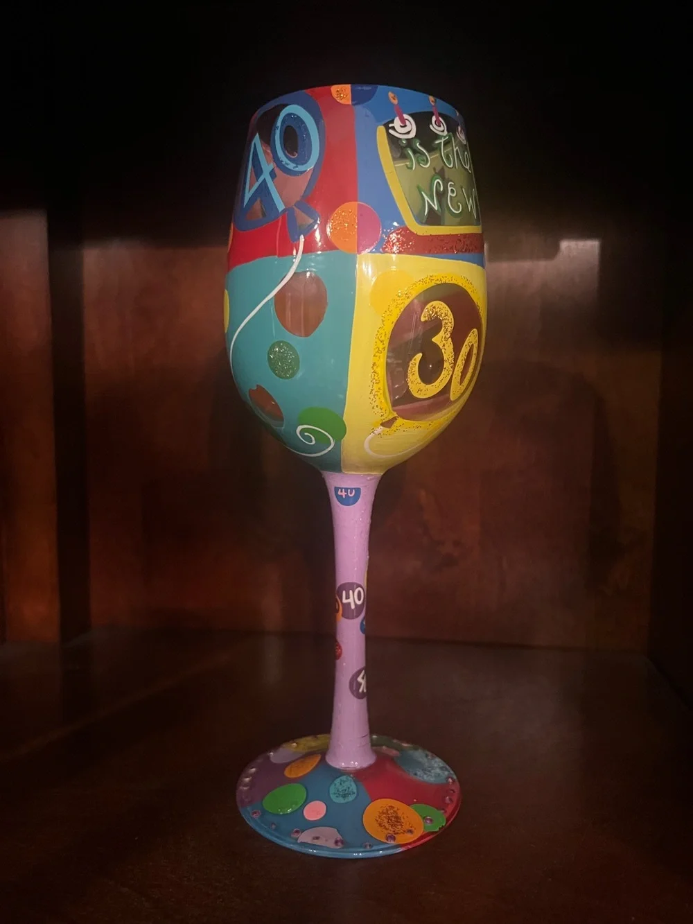 40 is the new 30 Wine Glass